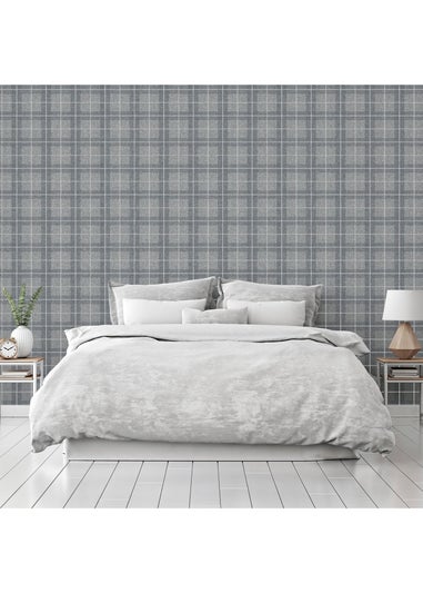 Arthouse Heritage Check Grey/Silver