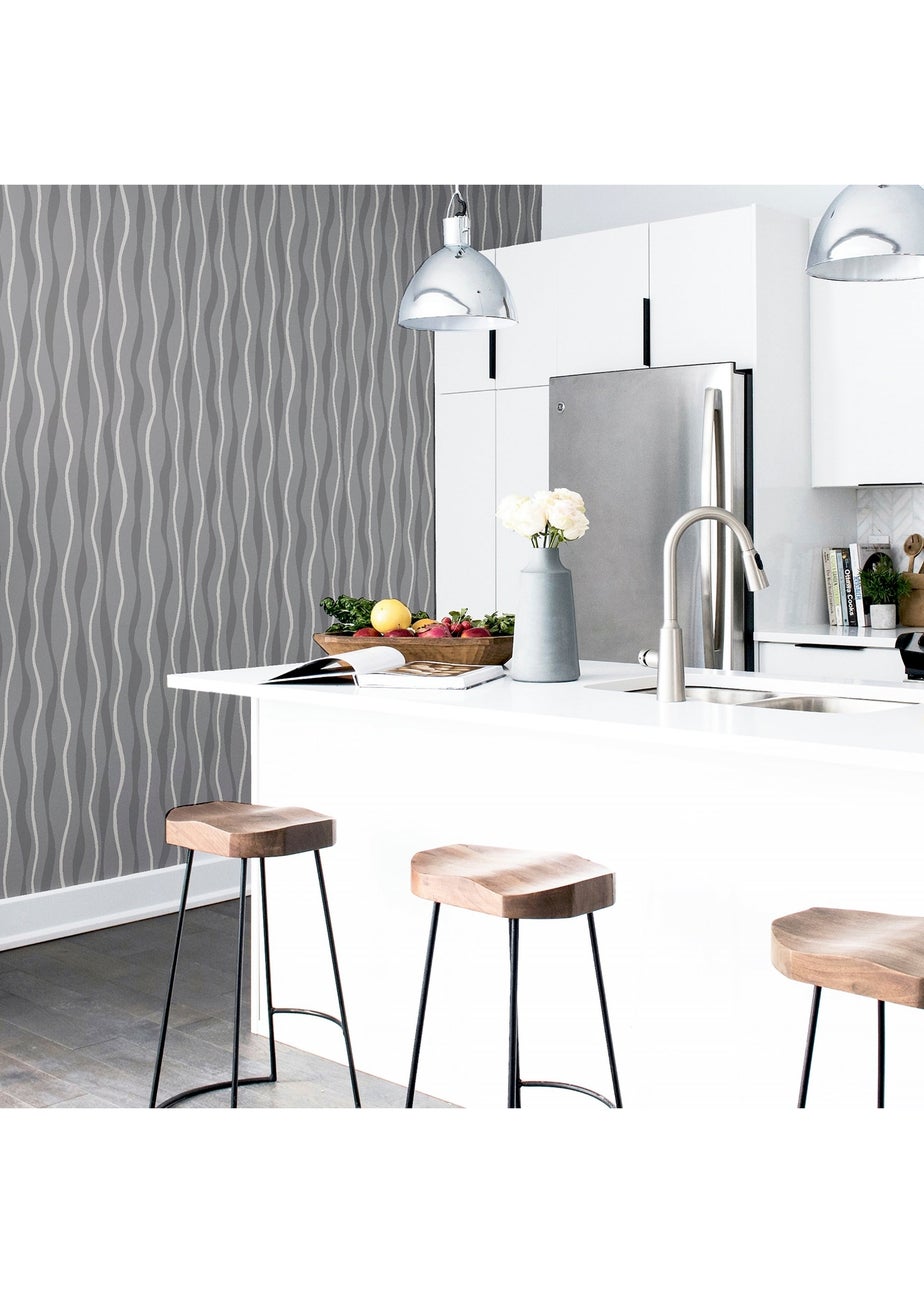 Arthouse Metallic Wave Grey