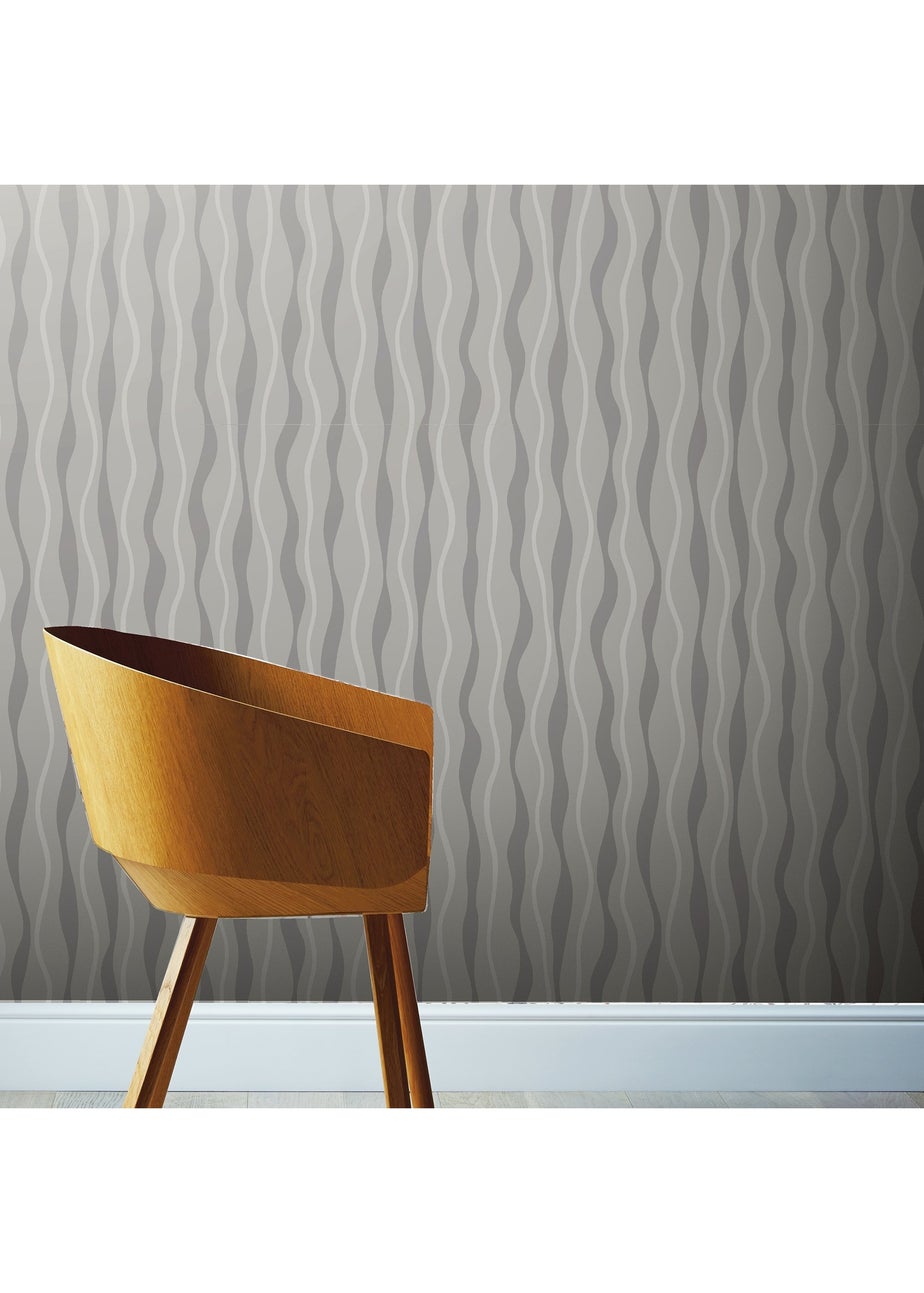 Arthouse Metallic Wave Grey