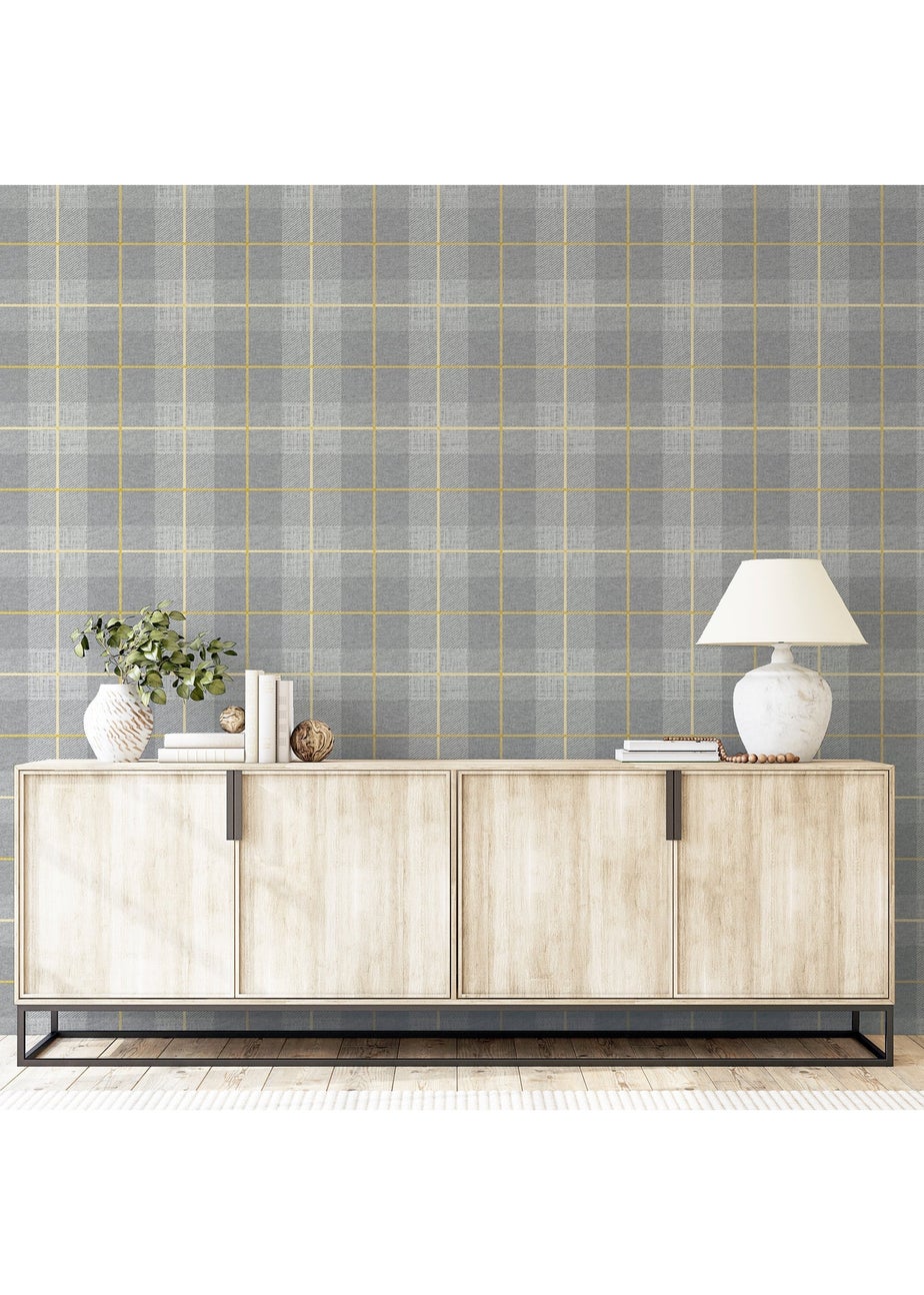 Arthouse Heritage Tartan Ochre/Grey