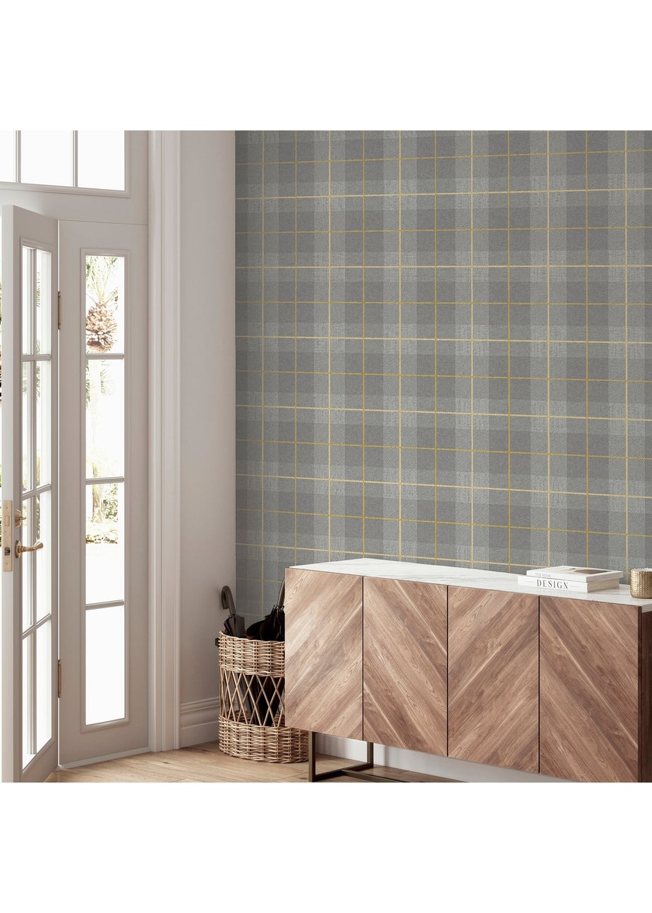 Arthouse Heritage Tartan Ochre/Grey