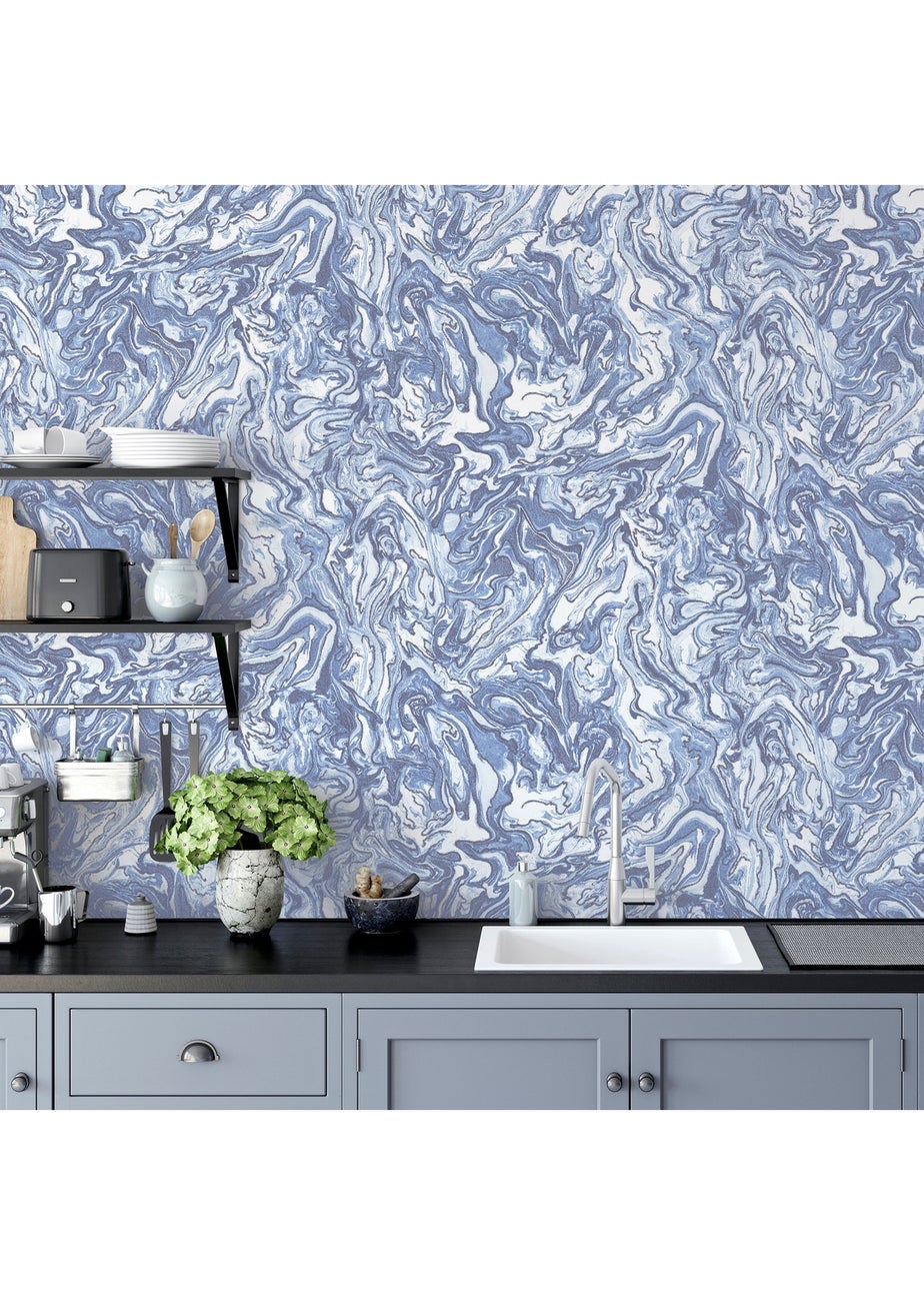 Arthouse Liquid Marble Navy