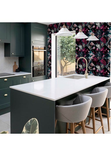 Arthouse Floral Collage Plum & Teal