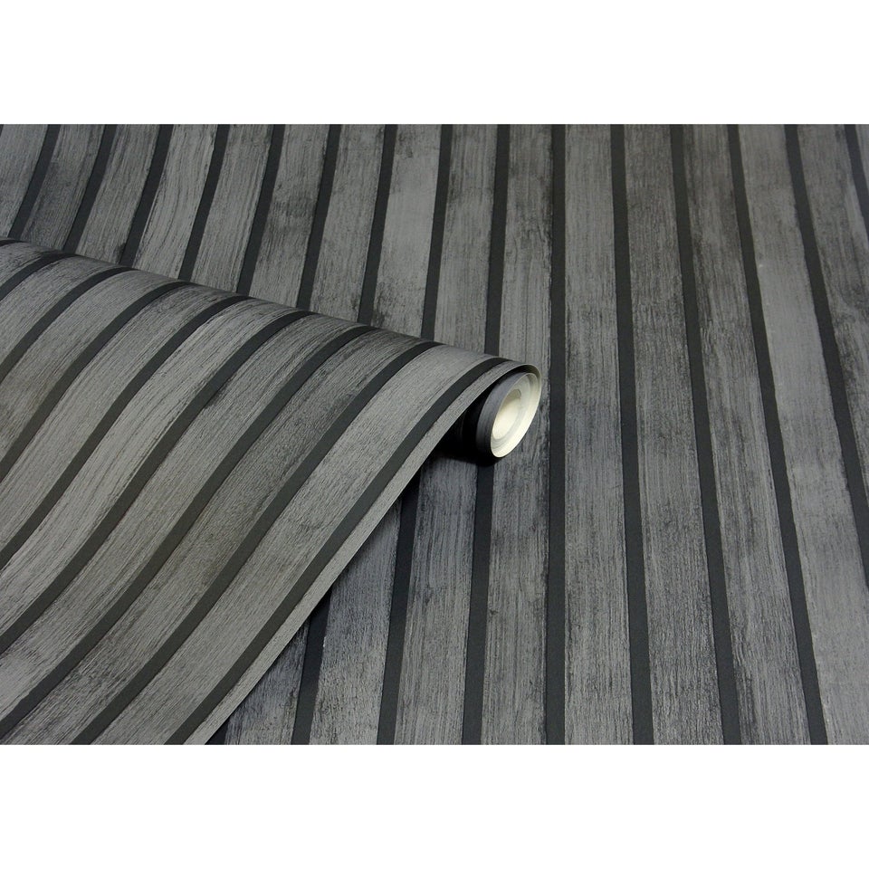 Arthouse Wood Slats Charcoal Grey