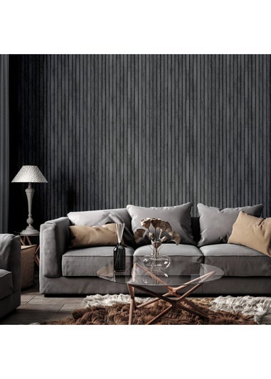 Arthouse Wood Slats Charcoal Grey