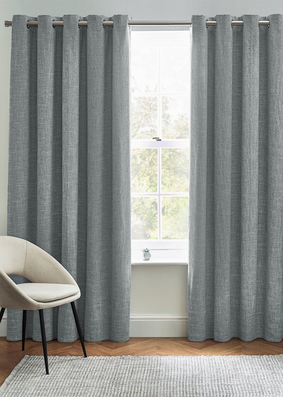 furn. Eliana Textured Slub Eyelet Curtains