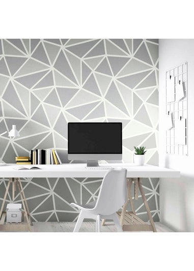 Arthouse Sequin Fragments Silver & Grey