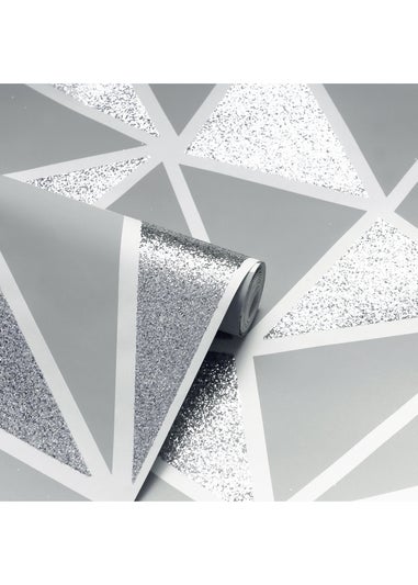 Arthouse Sequin Fragments Silver & Grey