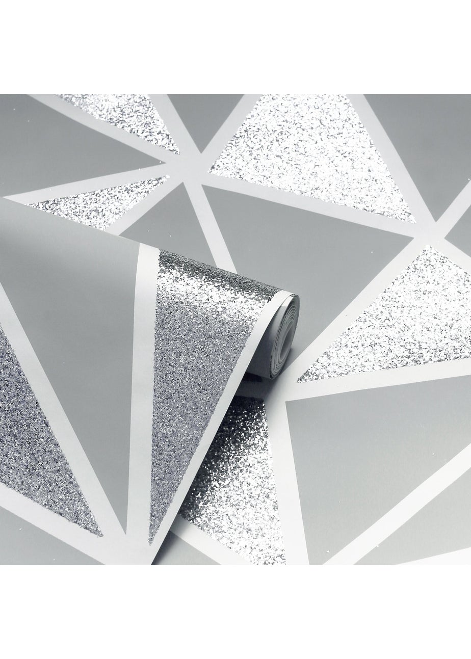 Arthouse Sequin Fragments Silver & Grey