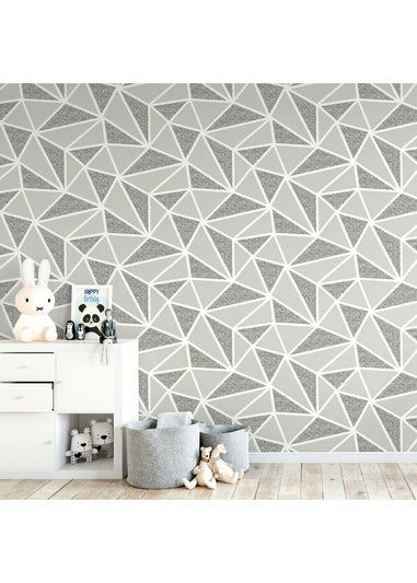 Arthouse Sequin Fragments Silver & Grey