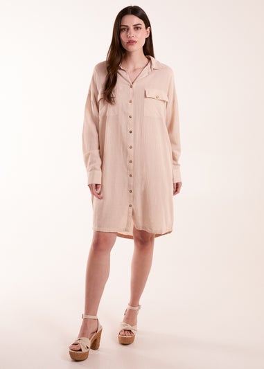 Blue Vanilla Stone Utility Shirt Dress