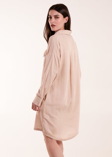 Blue Vanilla Stone Utility Shirt Dress