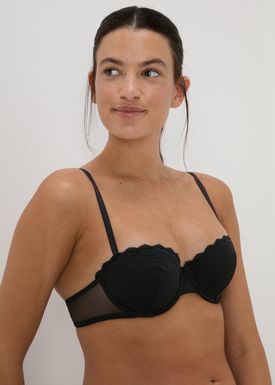 2 Pack Nude & Black Balcony Bra