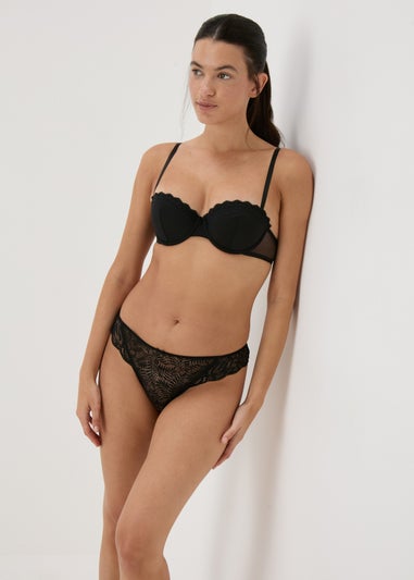 3 Pack Black High Leg Knickers