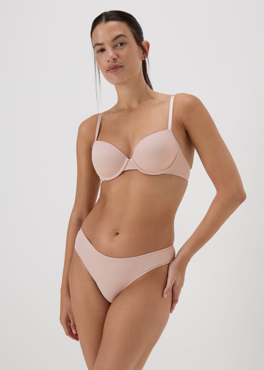 Light Nude Microfibre Brazilian Knickers