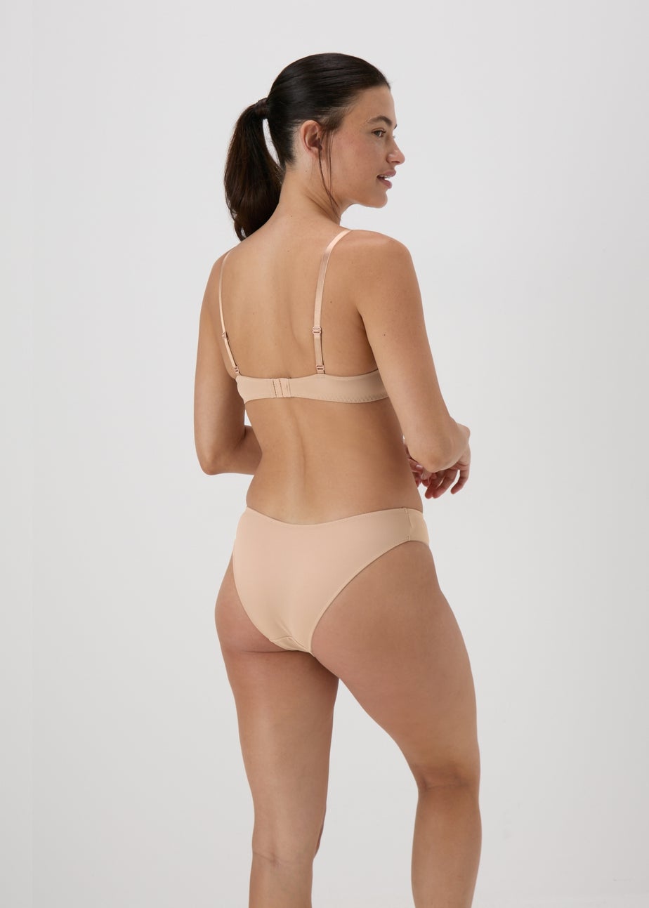Mid Nude Microfibre Brazilian Knickers