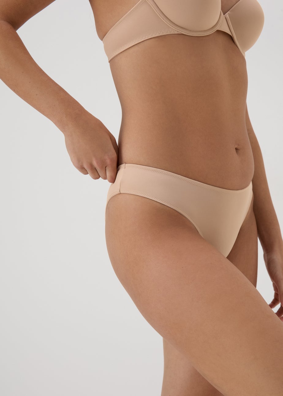 Mid Nude Microfibre Brazilian Knickers