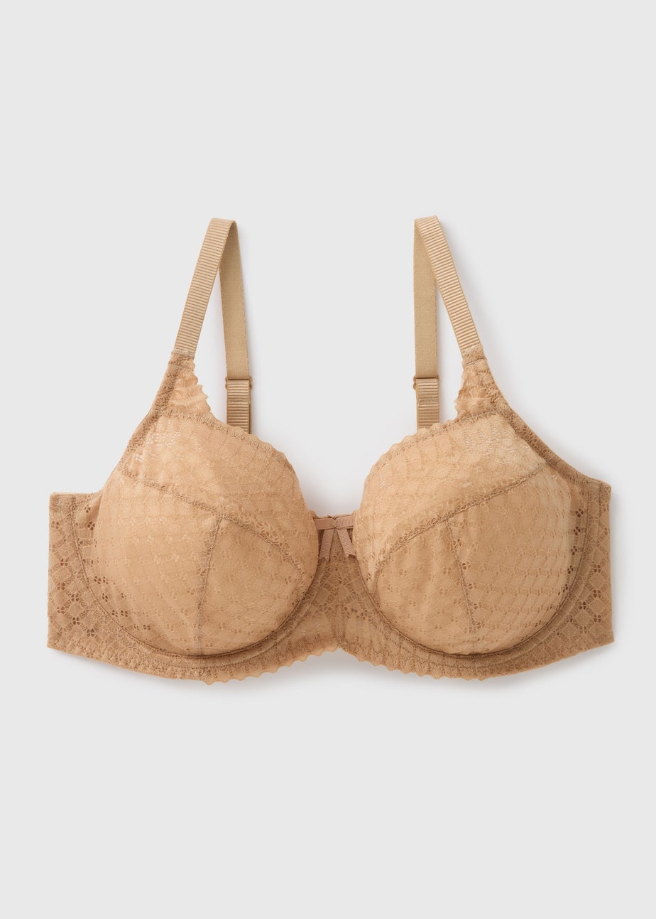 DD+ Nude Stretch Lace Bra