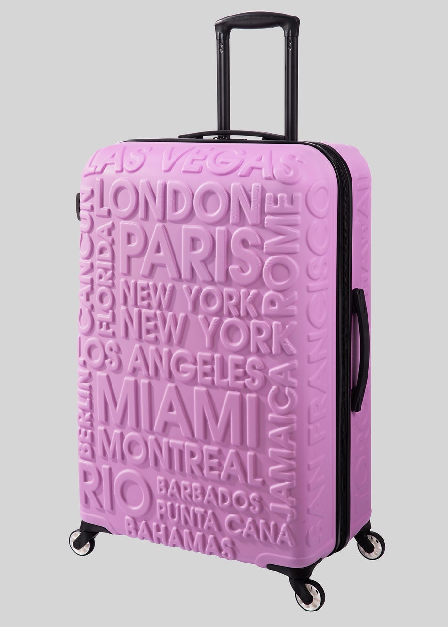 IT Luggage Pink Hard Shell City Suitcase