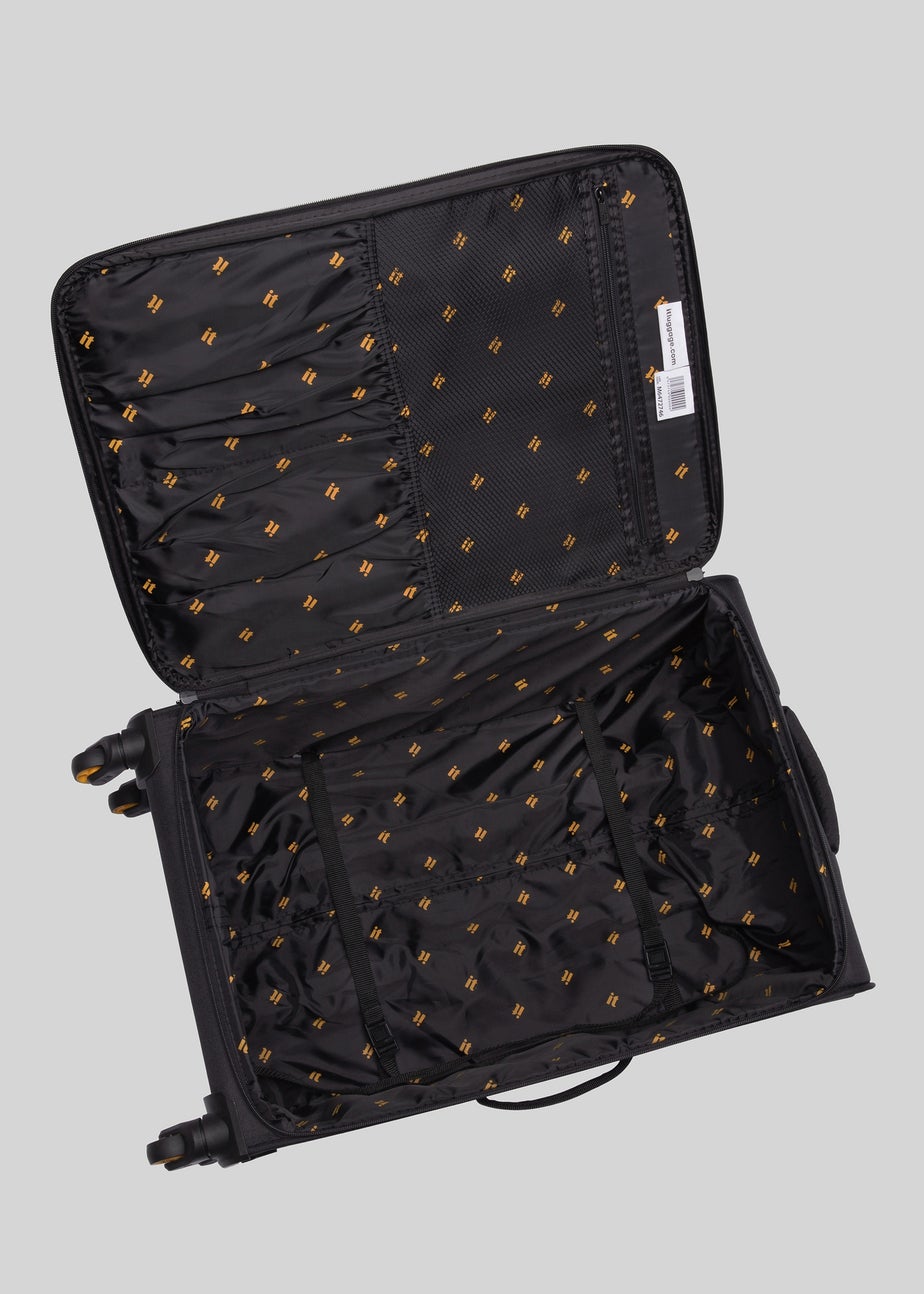 IT Luggage Charcoal Soft Suitcase