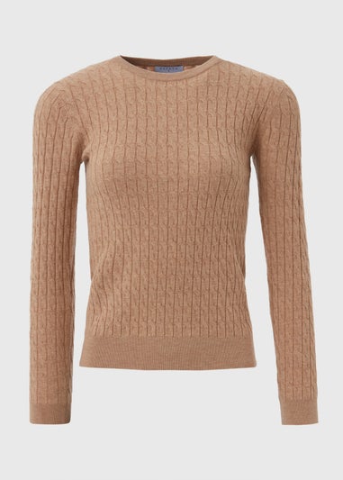 Beige Baby Cable Jumper