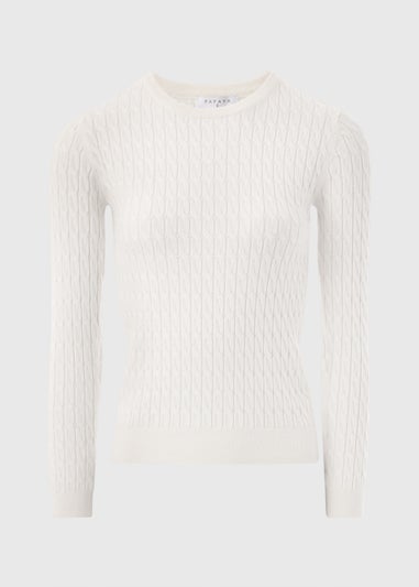 Cream Baby Cable Jumper