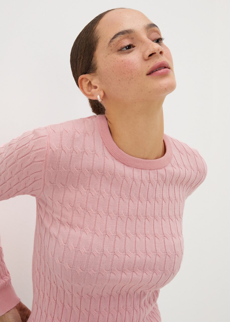 Pink Baby Cable Jumper