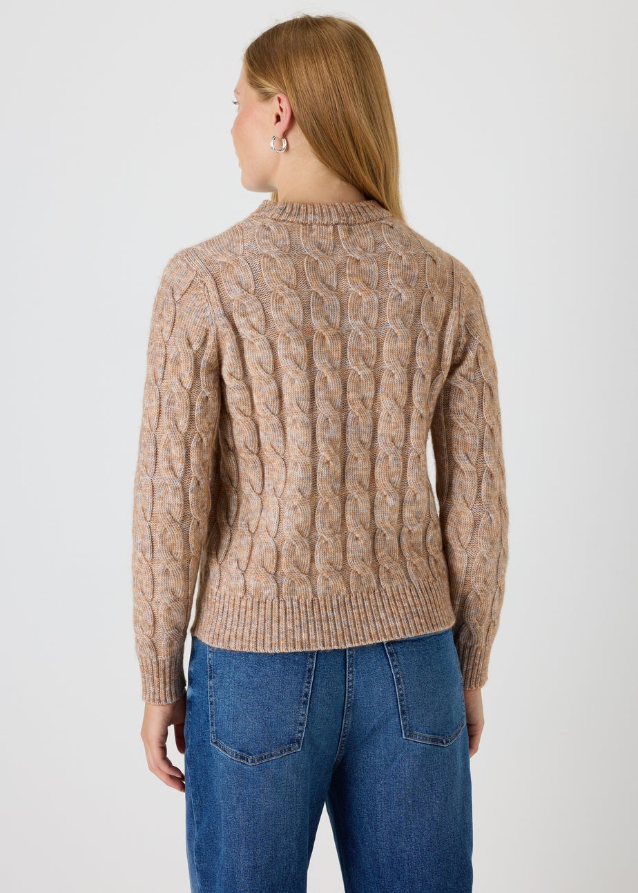 Beige Cable Knit Jumper