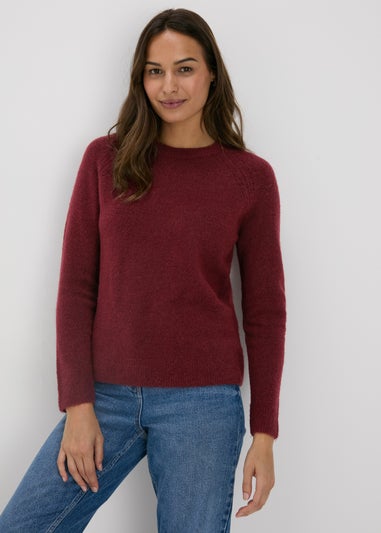 Burgundy Ribbed Jumper