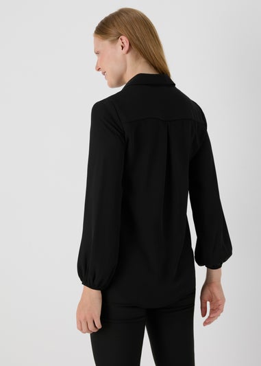 Et Vous Black Zip Up Blouse