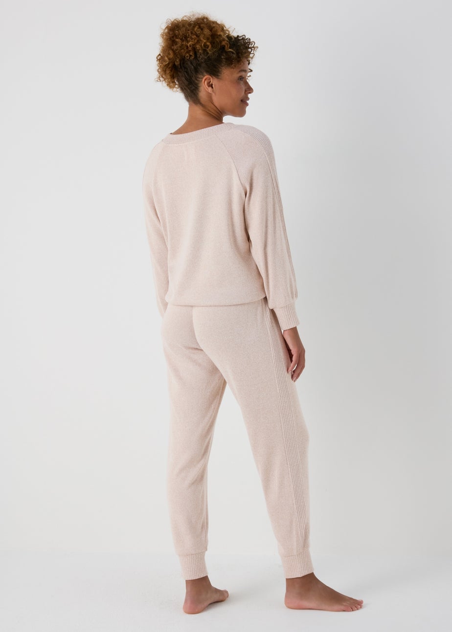 Mink Soft Ribbed Pyjama Bottoms