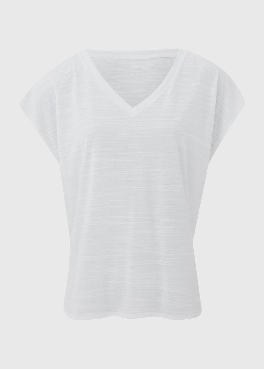 Souluxe V Neck White T Shirt