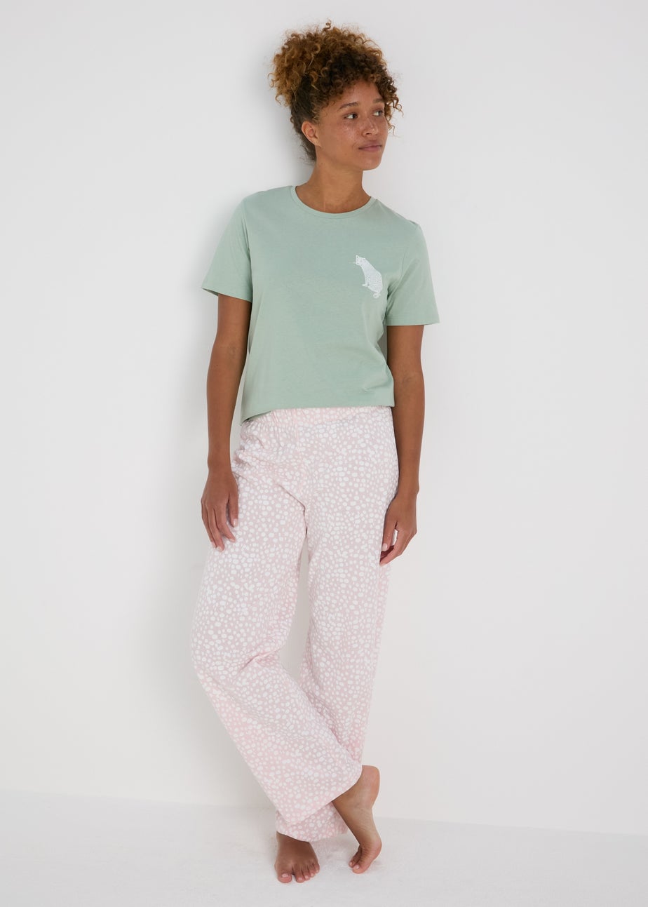 Pink Spot Design Pyjama Bottoms