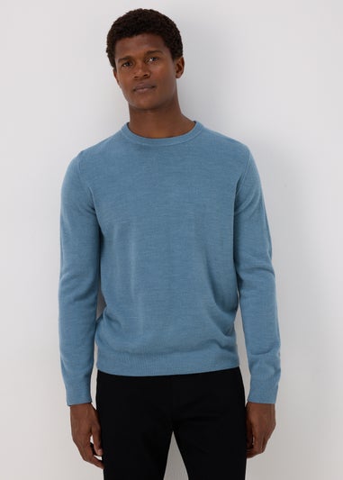 Blue Soft Touch Crew Neck Jumper