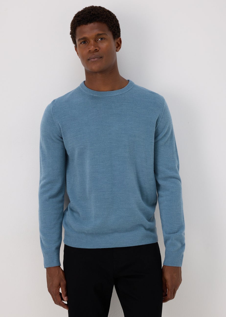 Blue Soft Touch Crew Neck Jumper