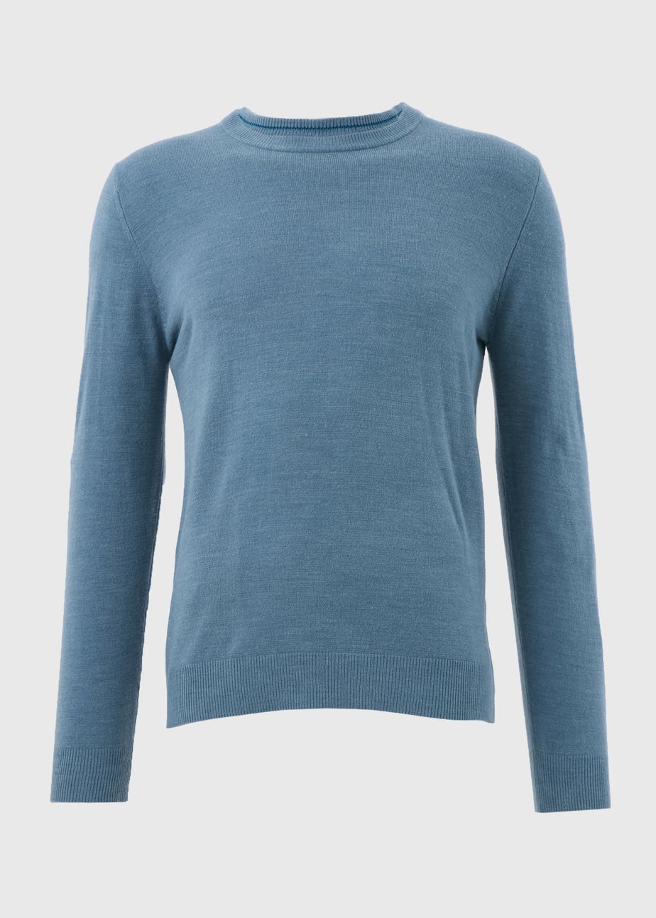 Blue Soft Touch Crew Neck Jumper