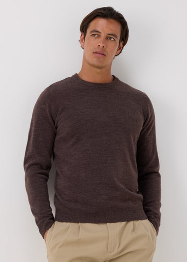 Brown Soft Touch Crew Neck Jumper