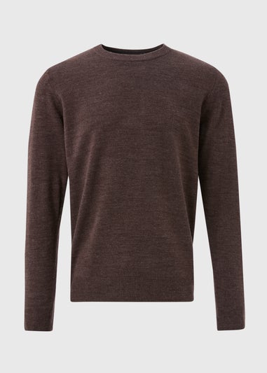 Brown Soft Touch Crew Neck Jumper