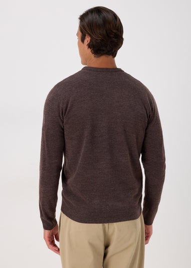Brown Soft Touch Crew Neck Jumper