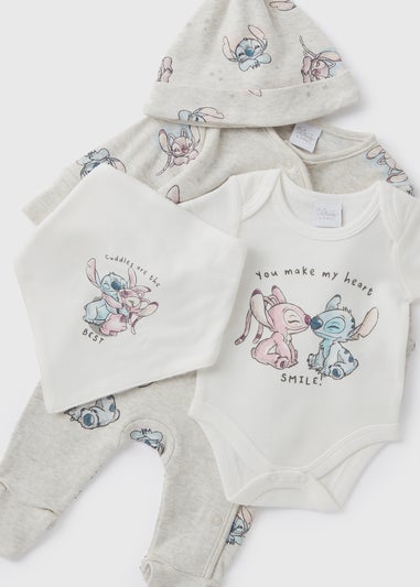 Disney 4 Pack Baby Cream Stitch Starter Set (Newborn-6mths)