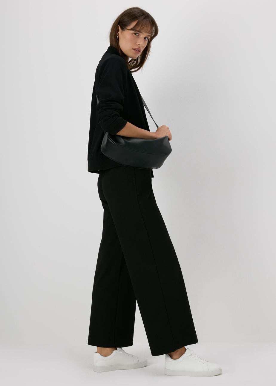 Et Vous Black Ponte Wide Leg Trousers
