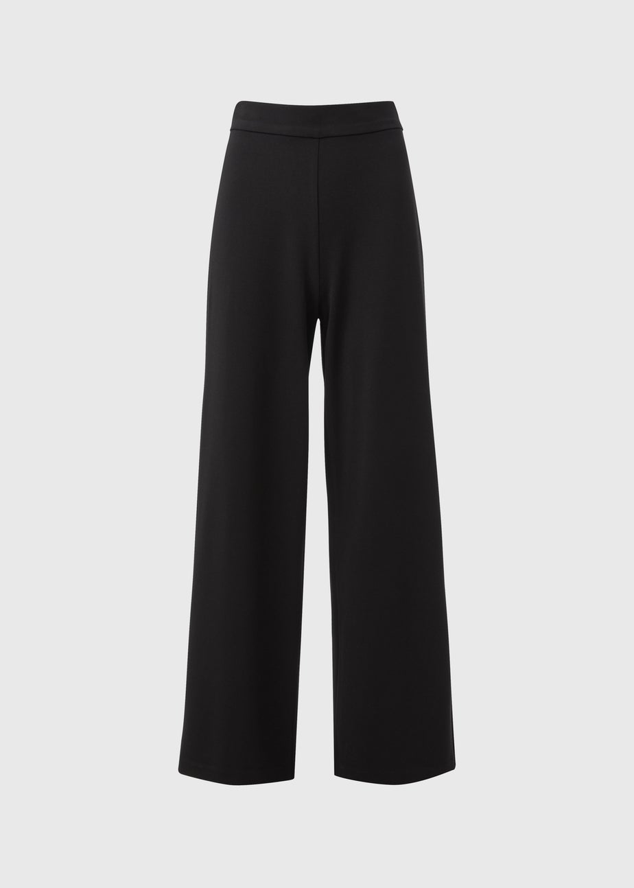 Et Vous Black Ponte Wide Leg Trousers