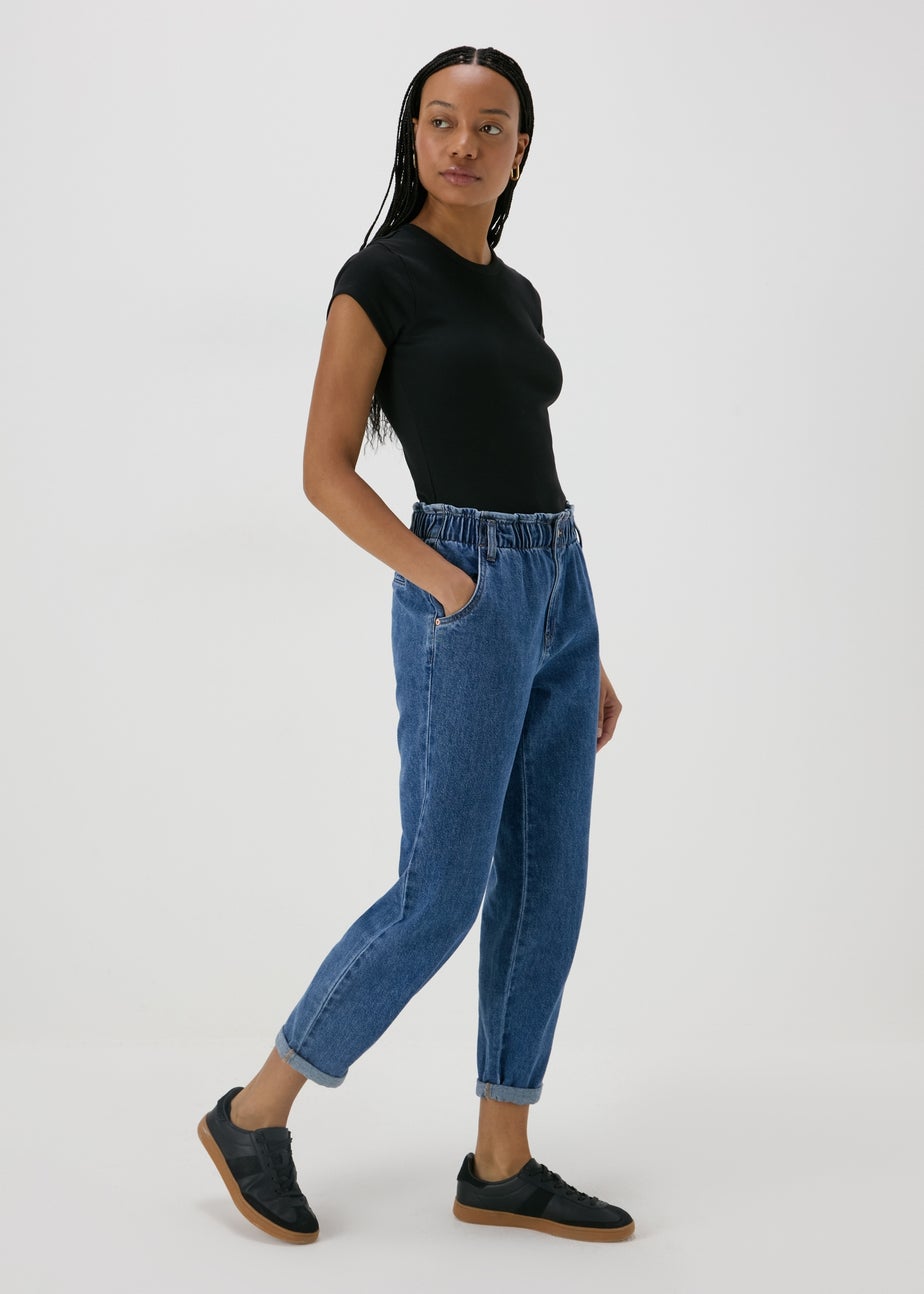 Midwash Blue Paperbag Jeans
