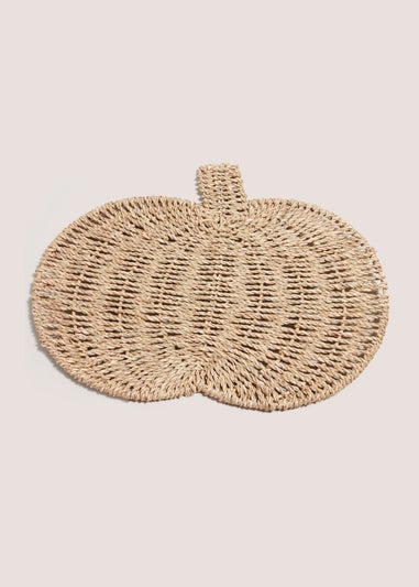 Neutral Woven Pumpkin Placemat (36.5cmx31cm)