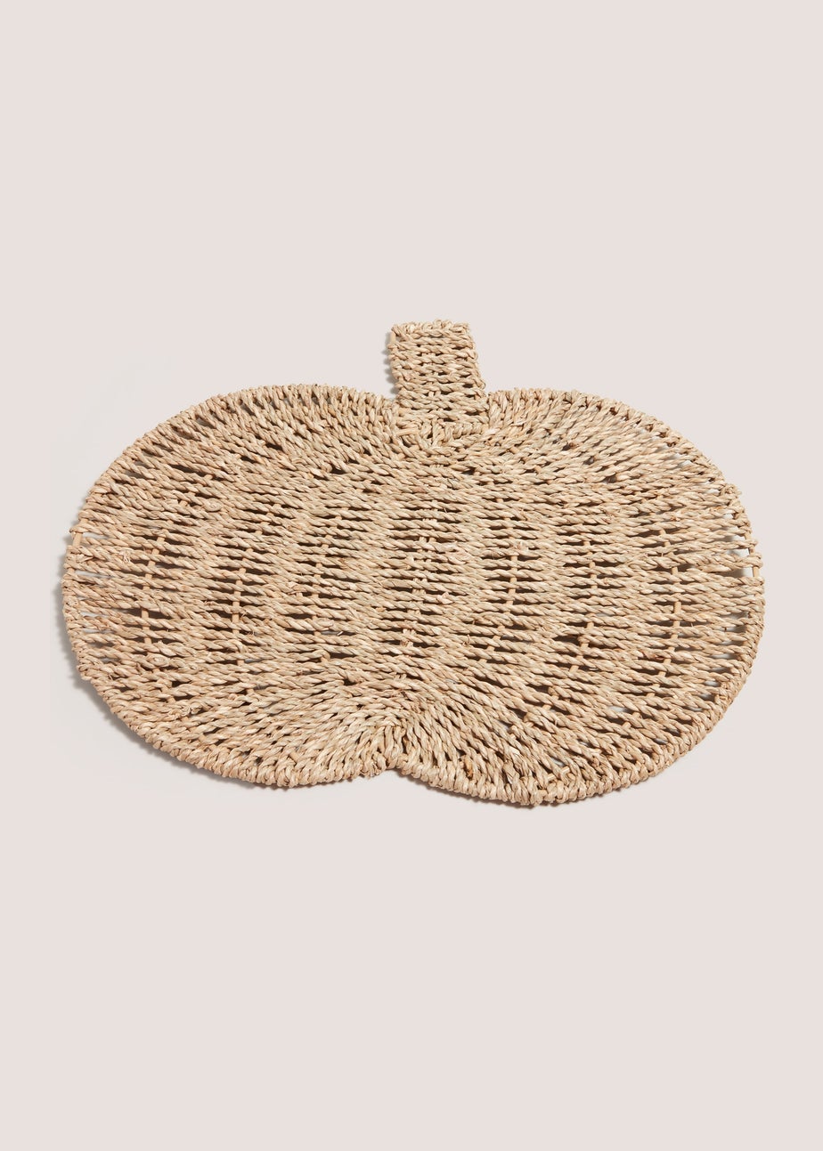 Neutral Woven Pumpkin Placemat (36.5cmx31cm)