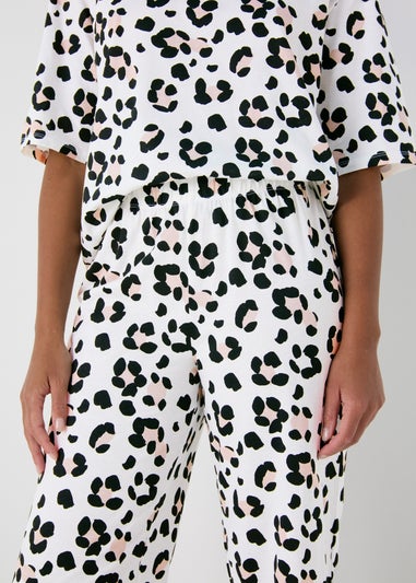 Cream Animal Print Pyjama Set