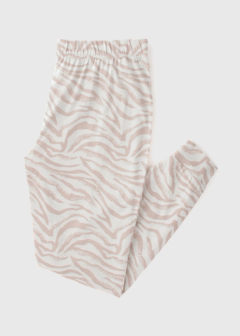 Cream Animal Print Pyjama Bottoms