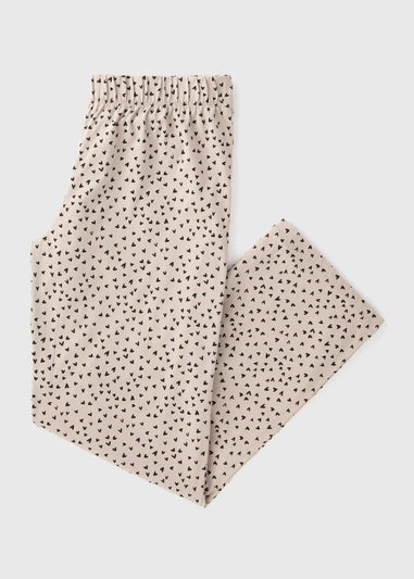 Beige Wide Leg Pyjama Bottoms