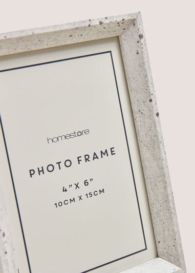 Grey Concrete Effect Frame (4inch x 6inch)