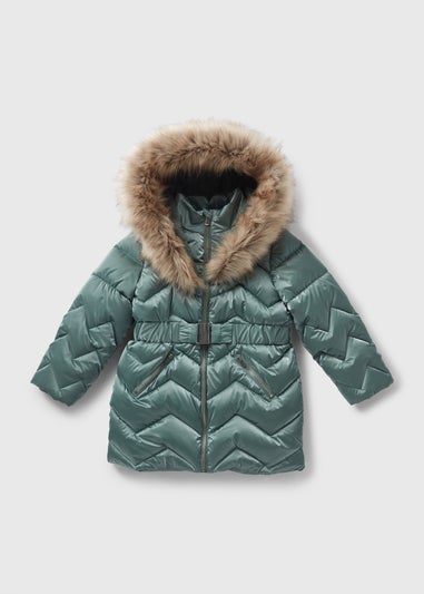Girls Showerproof Teal Padded Coat (7-15yrs)